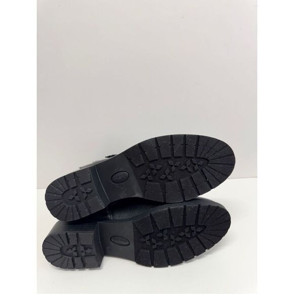 Anne Klein‎ Boots Size 10.5 Black Block Heel Almond Toe Buckle Detail NEW - Picture 10 of 11